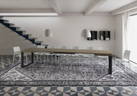 Tavolo Allungabile 120/380x90 cm Tecno Tortora Gambe Antracite