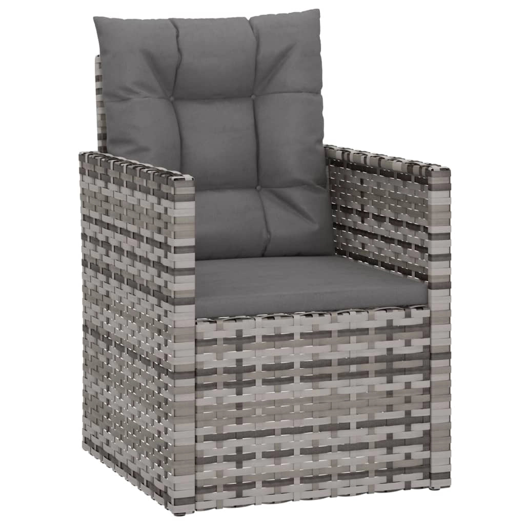Poltrona da Giardino con Cuscini Grigia in Polyrattancod mxl 96539