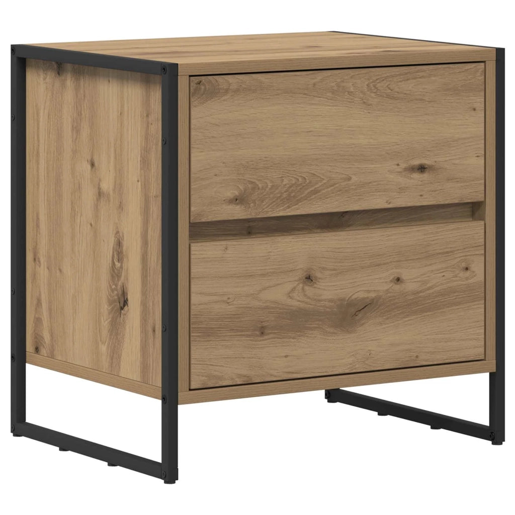 Comodino-Tavolino da notte Rovere Artigianale 50 x 39.5 x 50 cm Legno multistrato