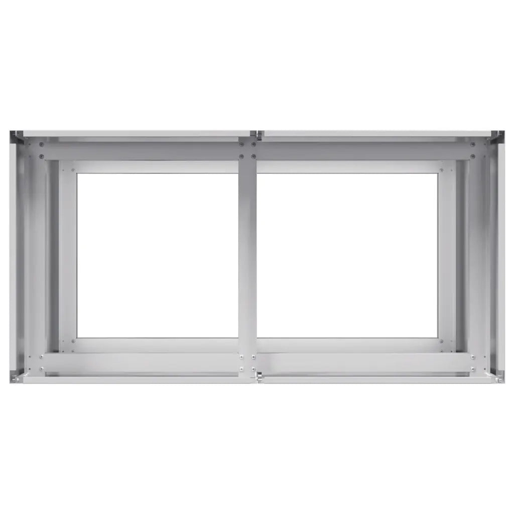Fioriera | Cassetta per fiori | Vaso 80x40x80 cm in Acciaio Zincato
