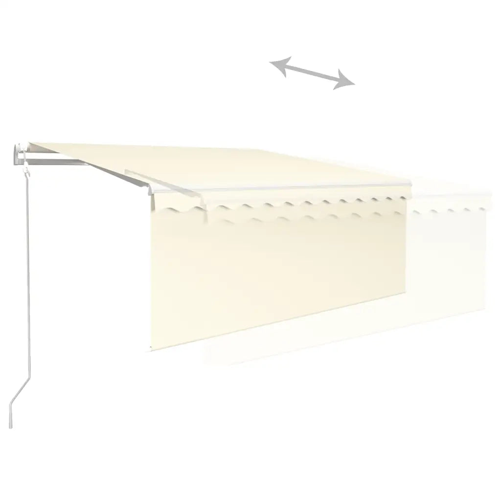Tenda da Sole Retrattile Automatica con Parasole 3x2,5m Crema 3069267