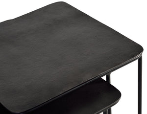 Set di 2 tavolini incastrabili in metallo