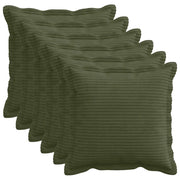 Federa 6 pz HOUTEN Verde 40 x 40 cm corduroy 916820