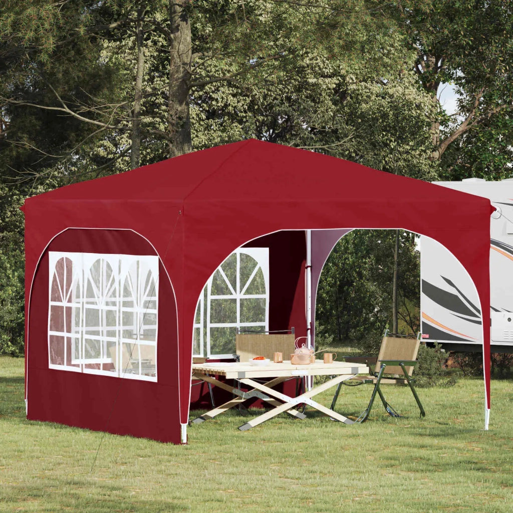 Tenda per feste a pop-up-Gazebo 290 x 290 x 245 cm Borgogna 922938