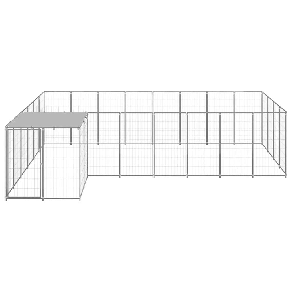 Gabbia per cani da esterno recinto per animali colore argento 10,89 m² in acciaio codice 02_0000231