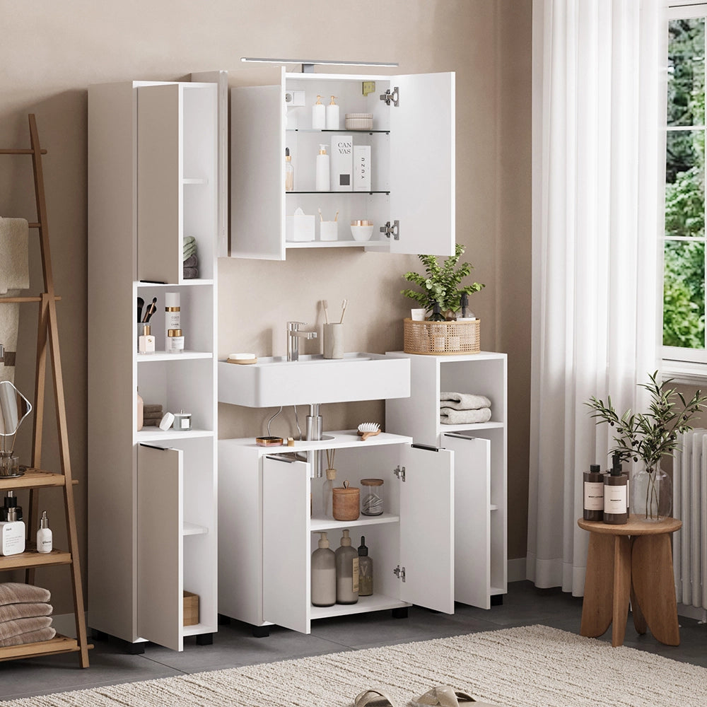 Vicco Set di mobili da bagno Bianco 4 parti
