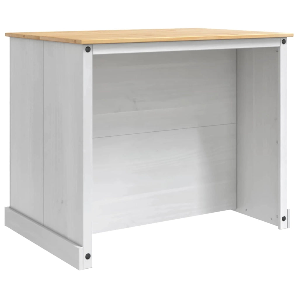 Carrello da Cucina 2 pcs Bianco e Cera di Miele Pino Massello 3425383