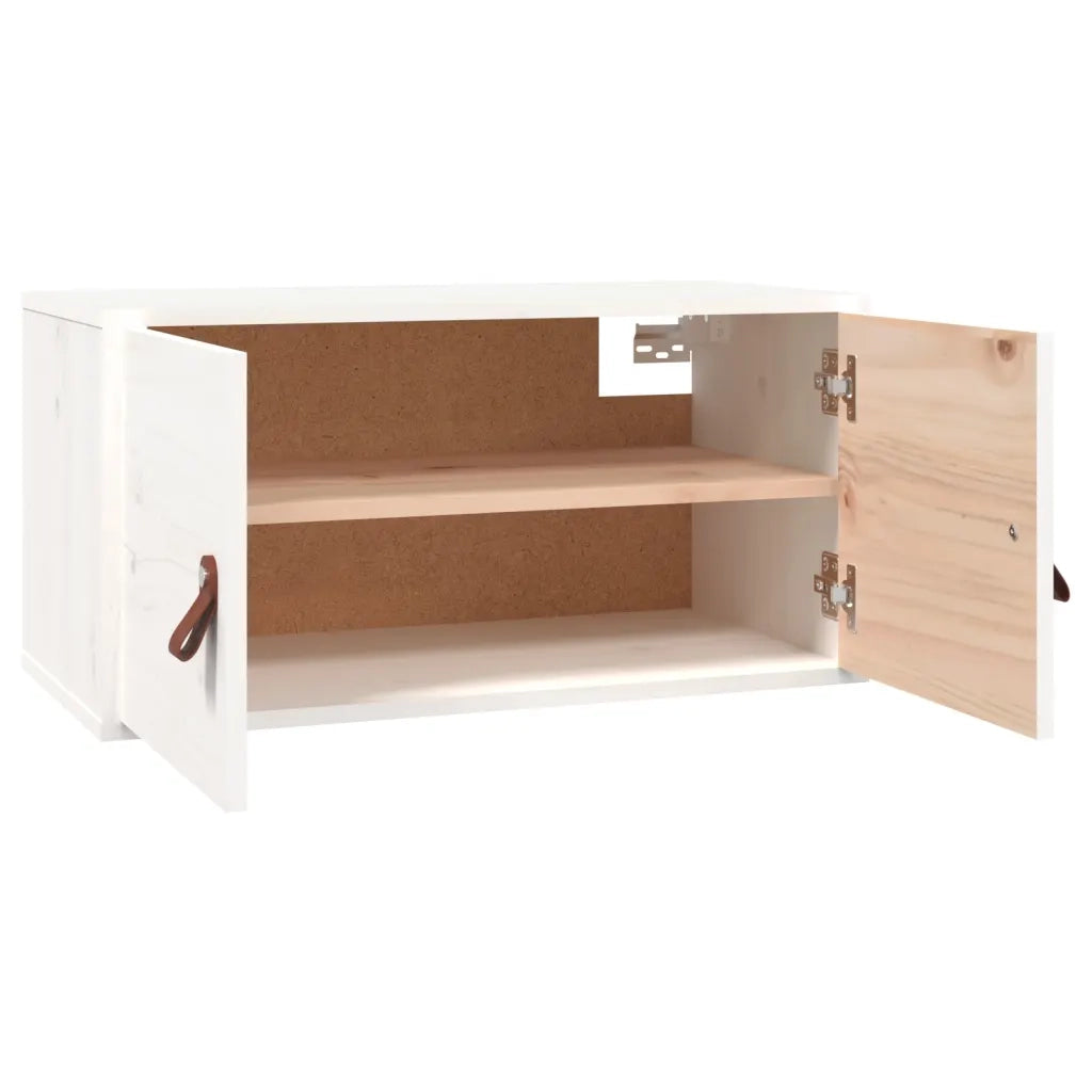Pensili 2 pz Bianchi 60x30x30 cm in Legno Massello di Pino cod mxl 33254