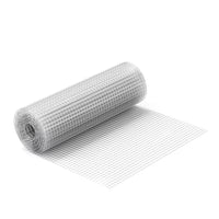 Rete metallica per voliera recinzione Acciaio zincato Rotolo 1m x 25m Spessore 0,75mm Maglie 19x19mm