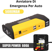 Avviatore di Emergenza Portatile con Batteria 15000 mAh, Booster Avviamento Auto