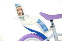 SCH SNOW QUEEN 12", bicicletta per bambini, adatta tra i 3 e i 5 anni, per altezza tra 85 e 105 cm, con cestino, trombet
