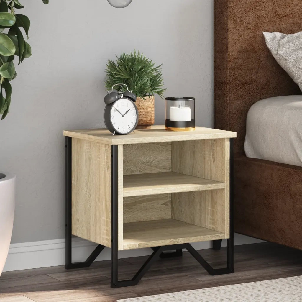 Set di 2 Comodini | Armadio da Notte | Mobiletto da notte Rovere Sonoma 40x30x40 cm in Truciolato