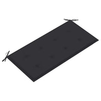 Panca da Giardino con Cuscino Antracite 112 cm in Legno di Teak