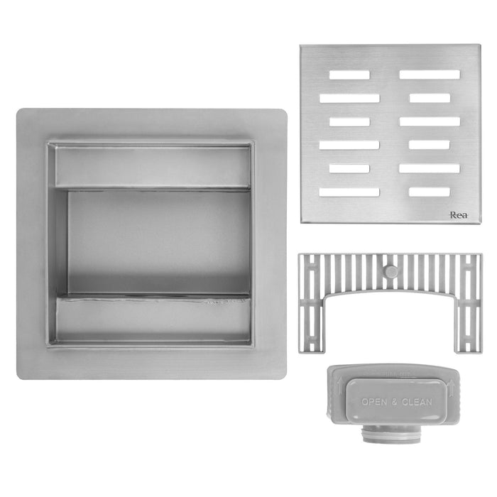 Scarico Lineare Rea Line Nickel Brush 12x12