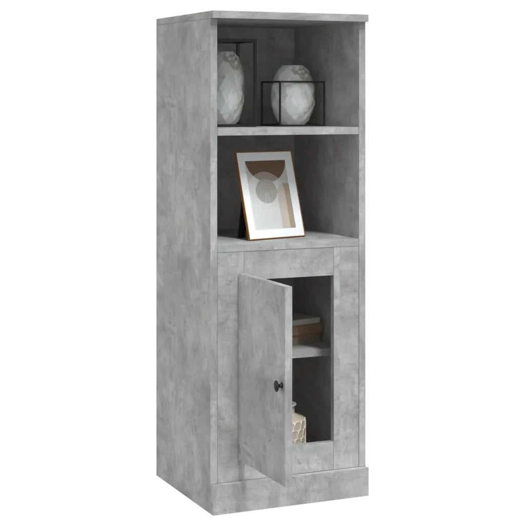 Credenza | Madia | Buffet da pranzo | Armadio da pranzo Grigio Cemento 36x35,5x103,5 cm in Legno Multistrato