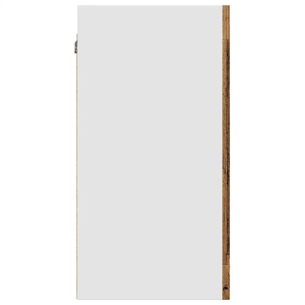 Mobile Pensile Â“LyonÂ” Vetro Legno Antico 40x31x60 cm