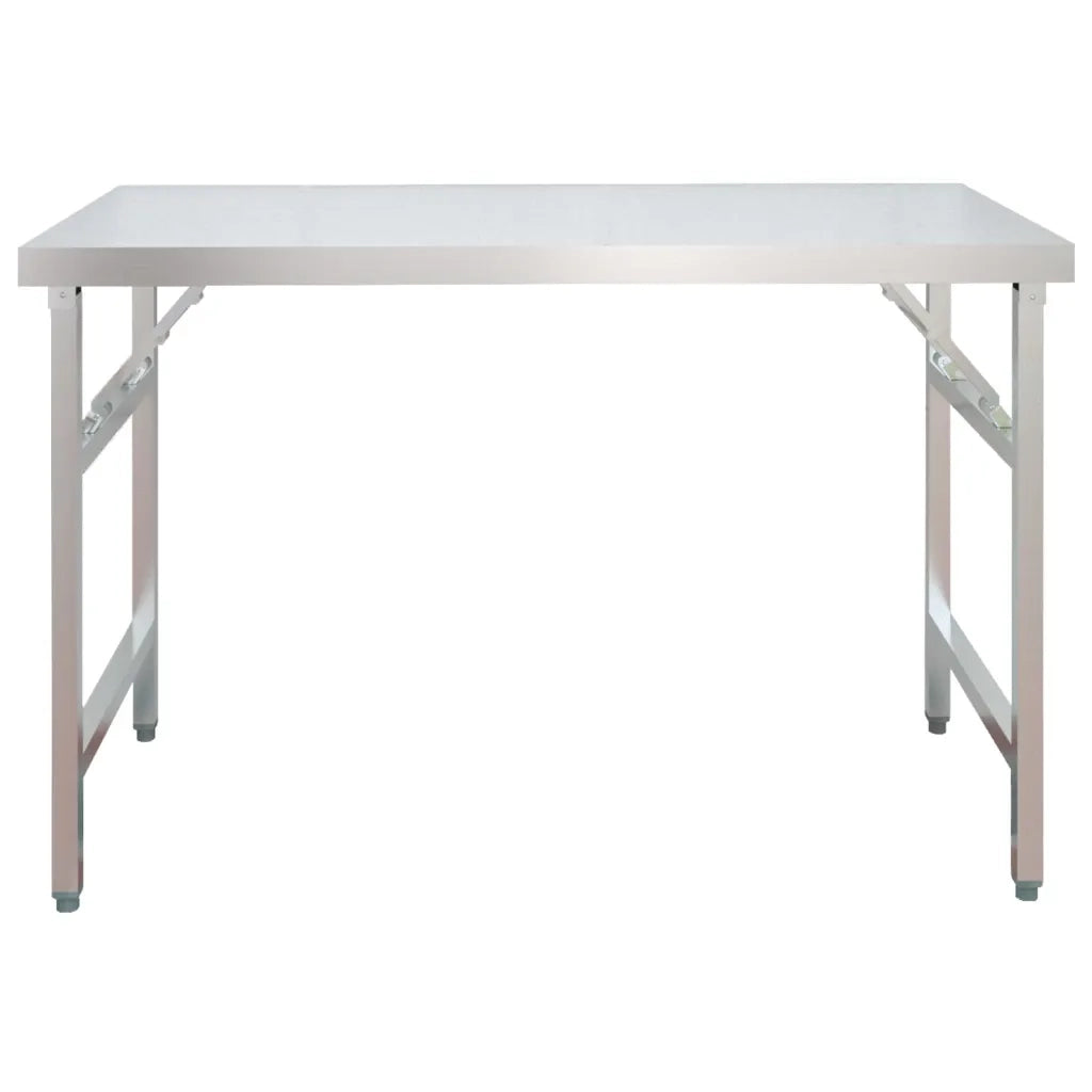 Tavolo Lavoro Cucina con Ripiano 120x60x145 cm Acciaio Inox CFW4671189