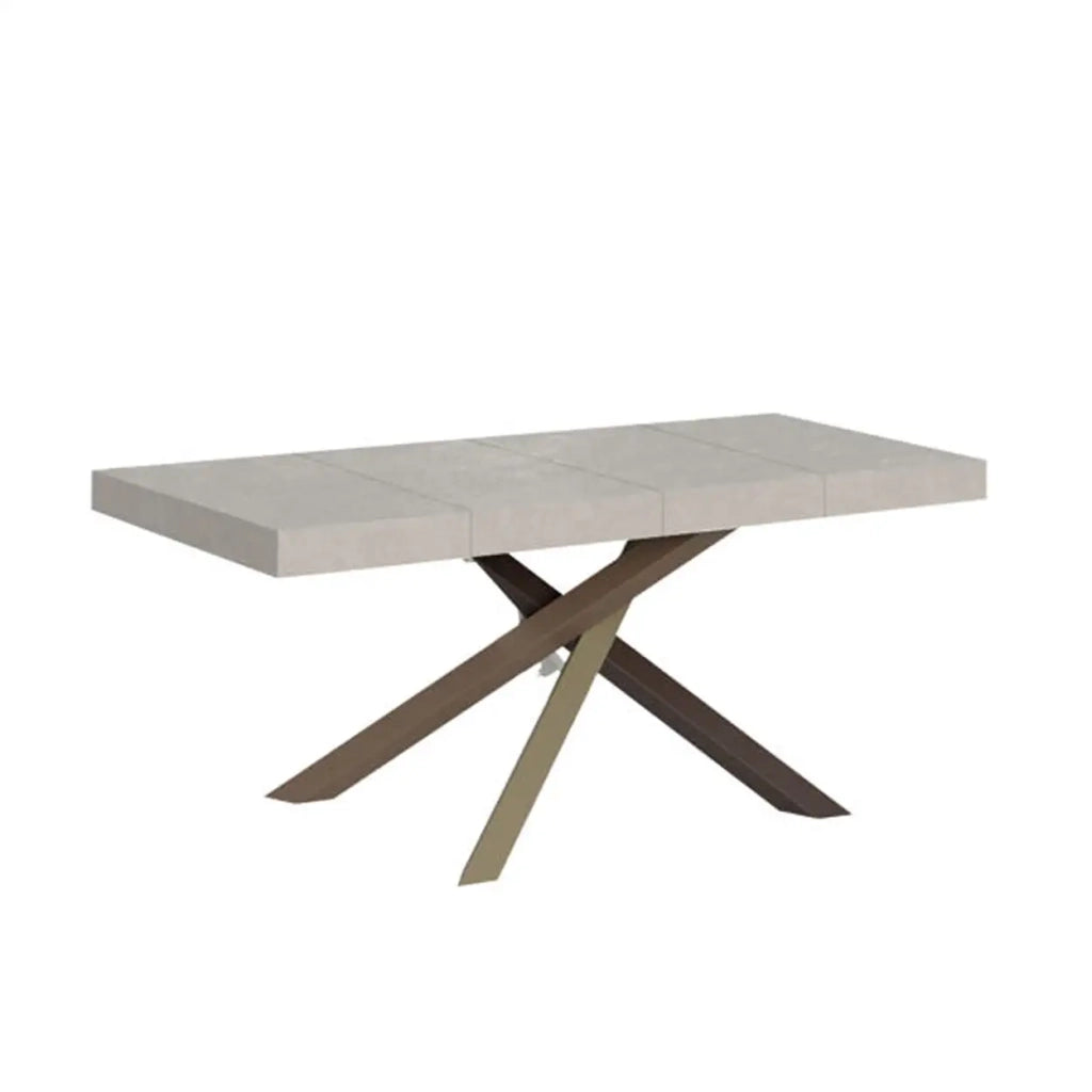 Tavolo allungabile 140/400x90 cm Volantis Premium cashmere gambe multicolore 4/C