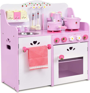 Giocattolo da Cucina per Bambini, Giocattolo Cucina a Tema Fragole, 63 x 30 x 60 cm
