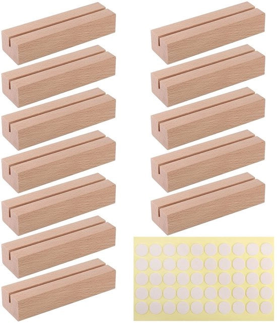 Supporto per Tavolo in Legno di Zelkova Duraturo 12 pezzi - Decorazione per Matrimonio - Dimensioni 10 x 3 x 2 cm
