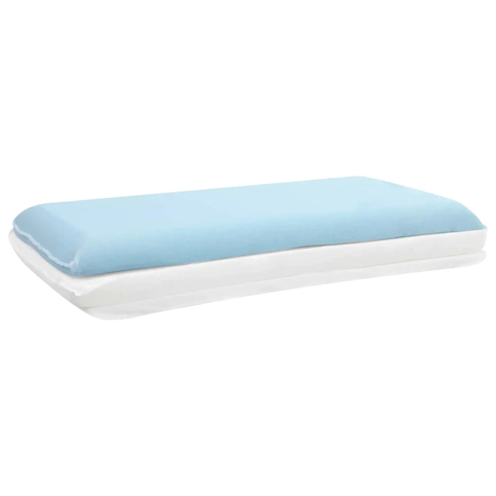 Cuscino da Letto Tinta unita Bianco 30 x 50 x 9 cm Schiuma Gel