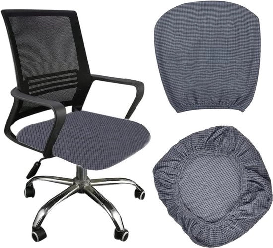 Sostegni elastici per sedie da sala da pranzo - rimovibili e lavabili - 2 pezzi - grigio