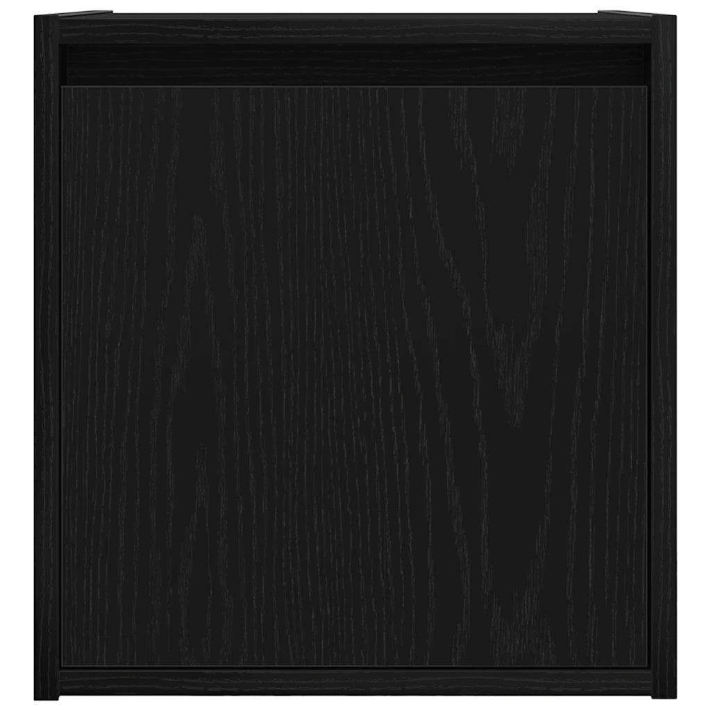 Comodino a Muro Rovere Nero 38x34x40 cm 861231