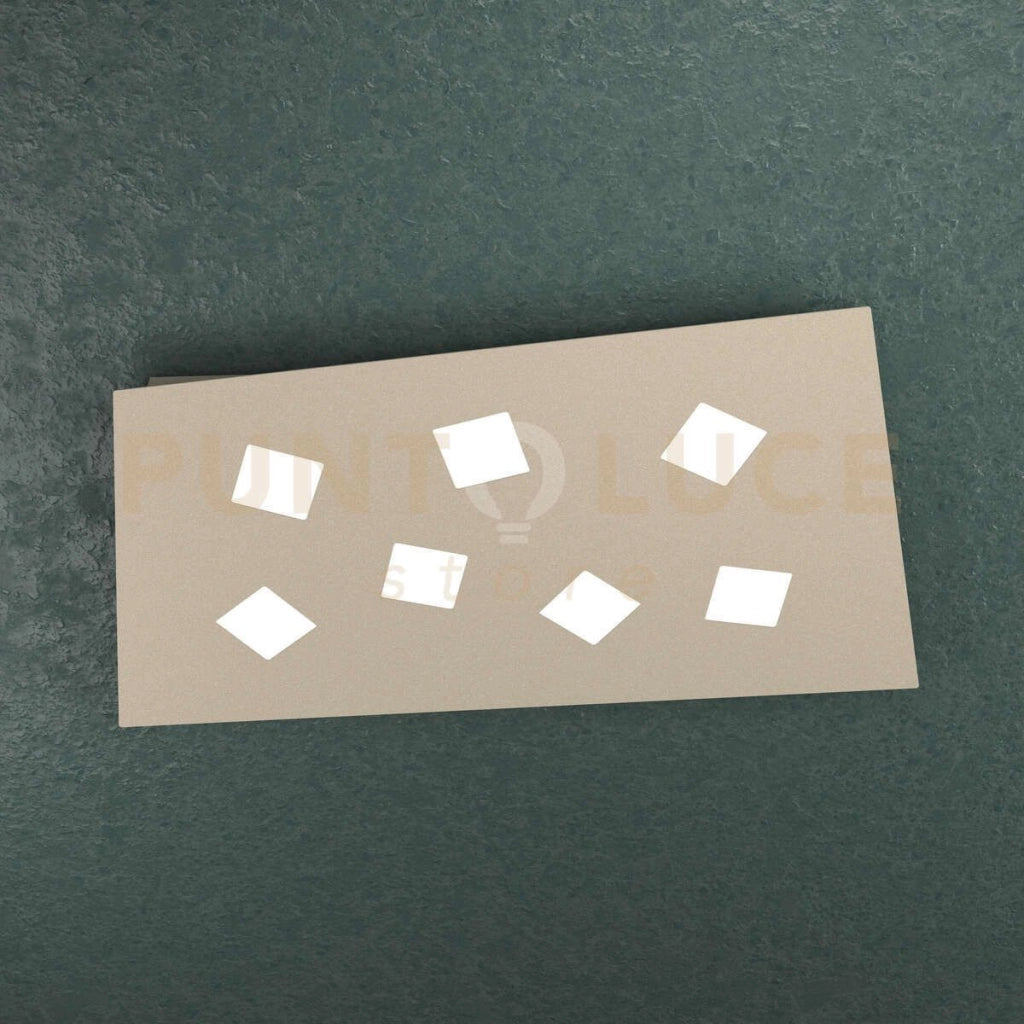 NOTE APPLIQUE PLAFONIERA 7 LUCI ATTACCO GX53 SABBIA