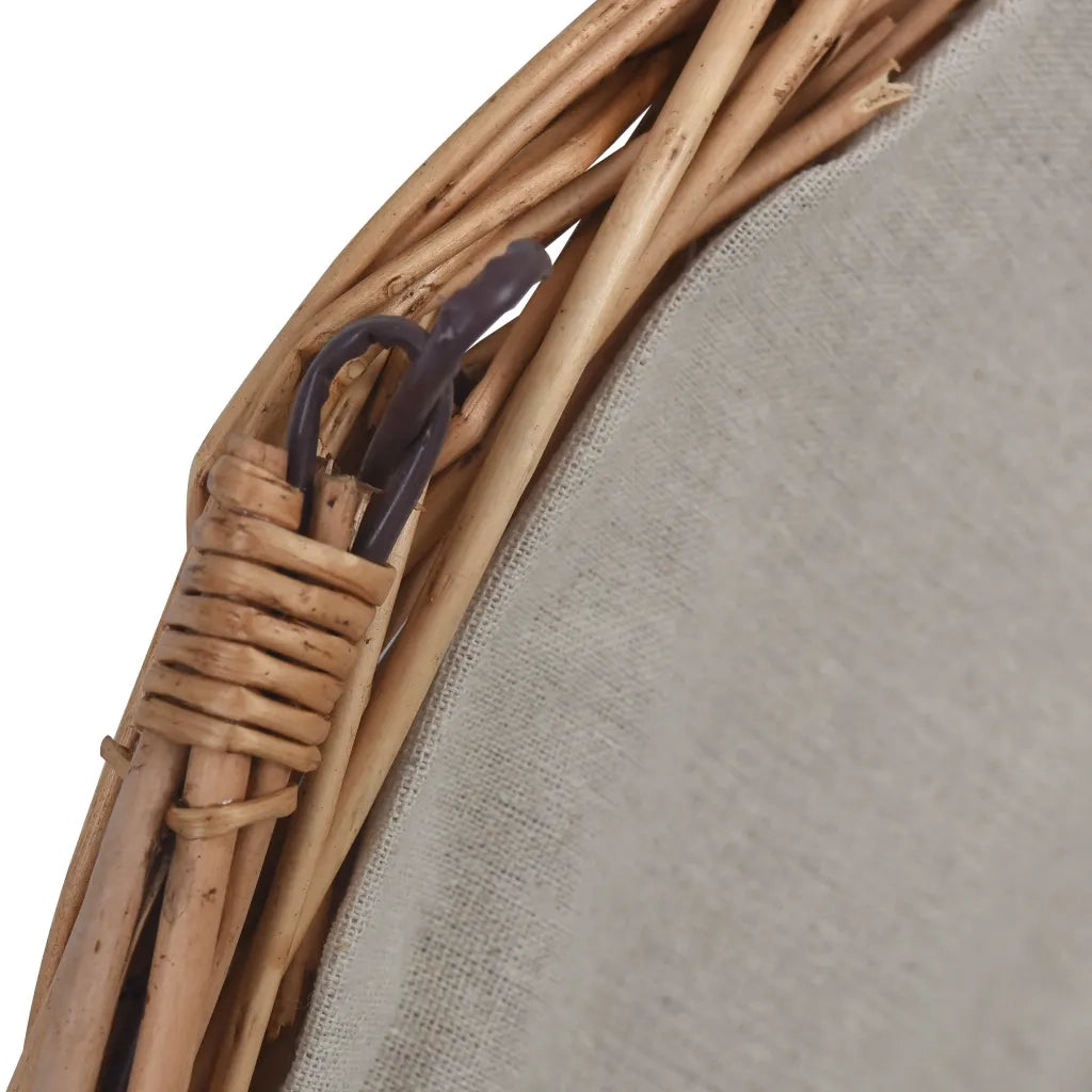 Cesta Legna da Ardere con Manico-Cestino per Legna 57x46,5x52cm Marrone in Salice