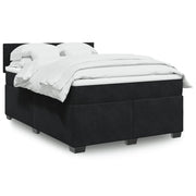 Giroletto a Molle con Materasso Nero 140x190 cm in Velluto 3288608