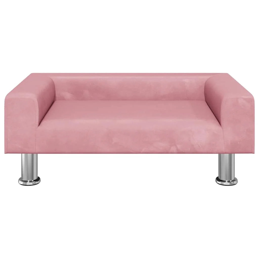 Cuccia per cani comodo divano 70 x 45 x 26,5 cm velluto Rosa 02_0042803