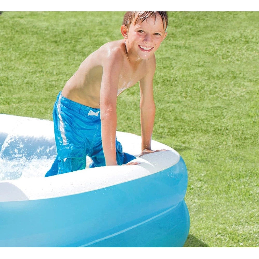 Trade Shop - Piscina Rettangolare Gonfiabile Family 2 Anelli 203x152x48 Cm 540lt Estate 57180 -
