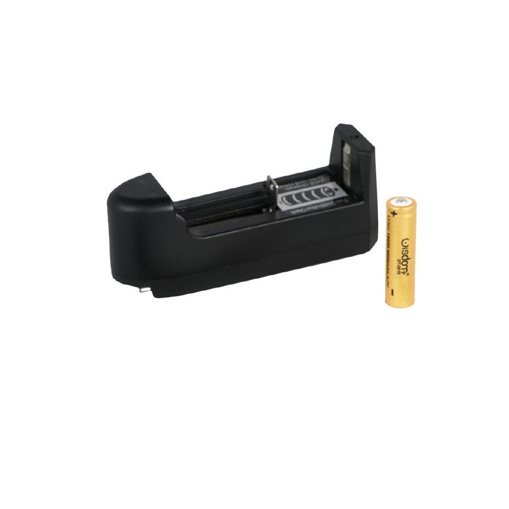 Trade Shop - Faro Torcia Led Ricaricabile Luminosita Regolabile Doppia Emissione Luce Dt-2166 -