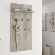 Rovella, Appendiabiti set Fissaggio a Muro Incluso, 137h cm Marrone Rovere