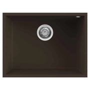 Lavello Elleci Incasso 1 vasca 58x44 Quadra 110 Sottotop Granitek Espresso Marrone LGQ11078BSO