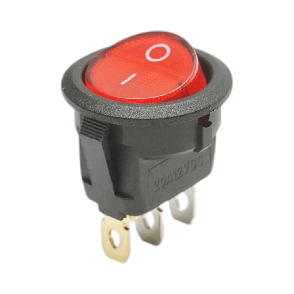 Interruttore a pulsante LED 12V DC/20A, 3 pin ON/OFF universale