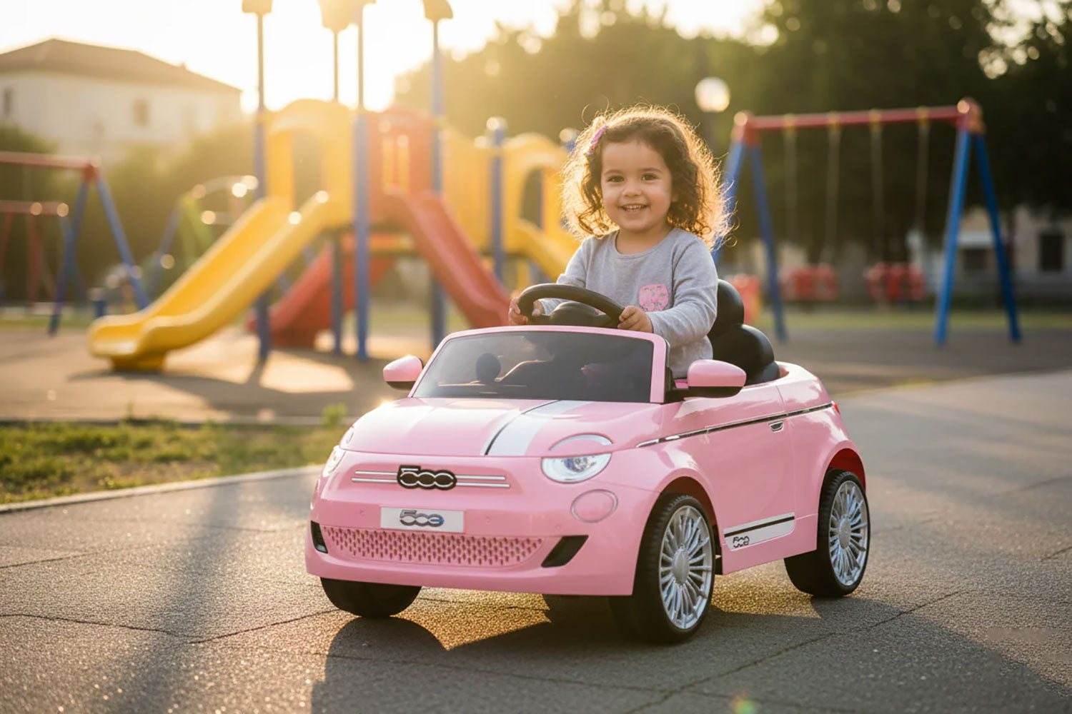 Macchina Elettrica per Bambini Licenza Ufficiale Fiat 500 Small 10,8V 3,1Ah Rosa