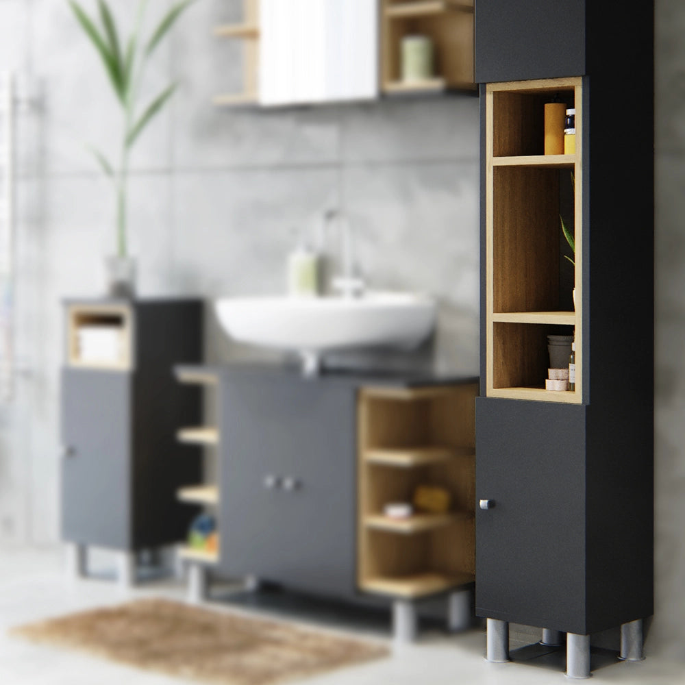 Vicco Mobile bagno alto Antracite 30 x 190 cm