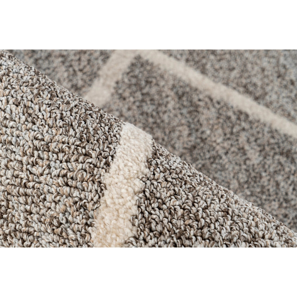 Tappeto moderno Rhombus a motivi geometrici marrone e beige