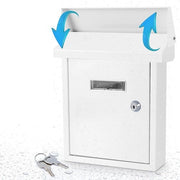 Borsa postale decorativa per parete con chiusura sicura - invio posta - contenitore di spedizione per aziende - in acciaio galvanizzato - resistente all'umidità