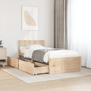 Letto senza Materasso 90x200 cm in Legno Massello di Pino