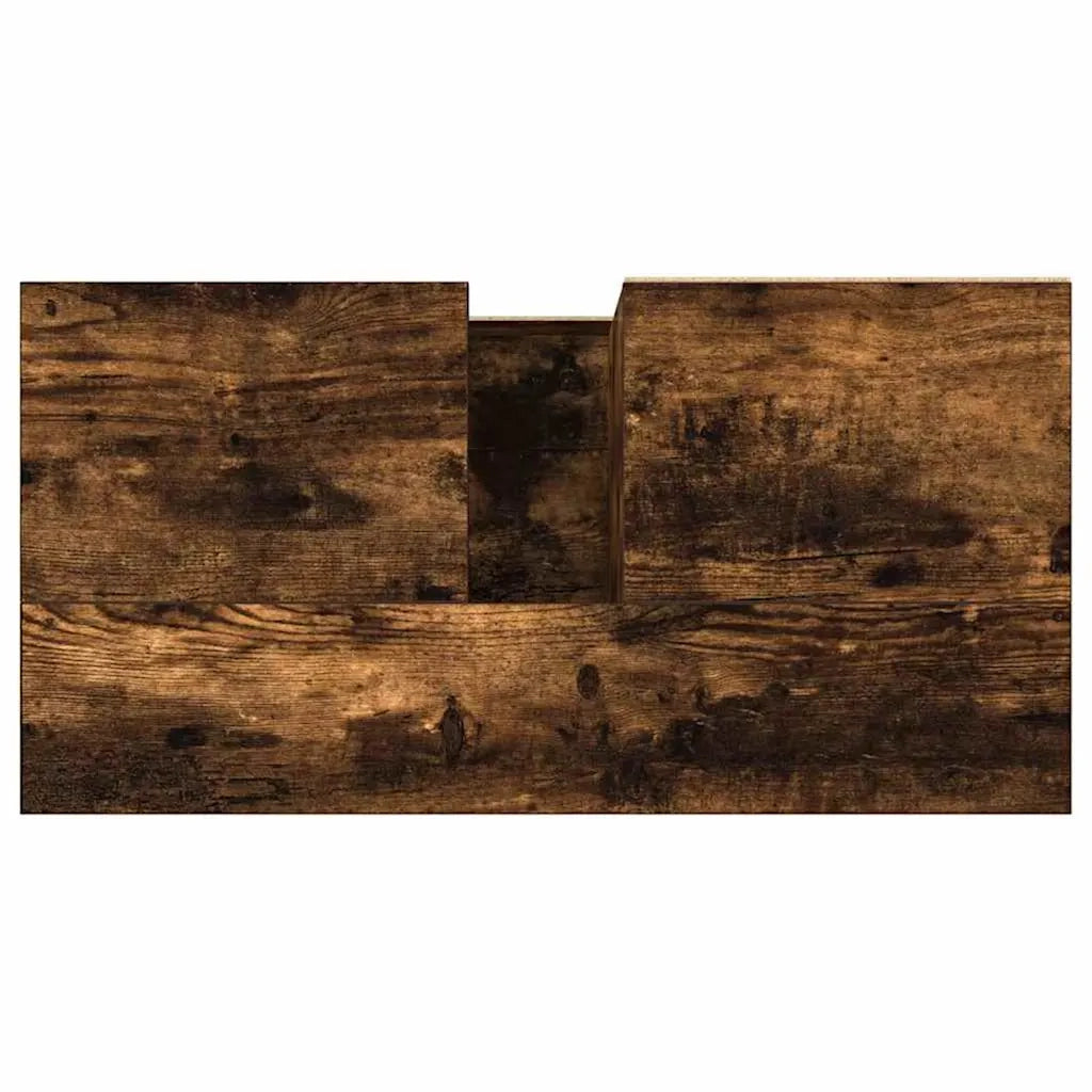 Armadietto Bagno Rovere Fumo 65x33x60 cm in Legno Multistrato
