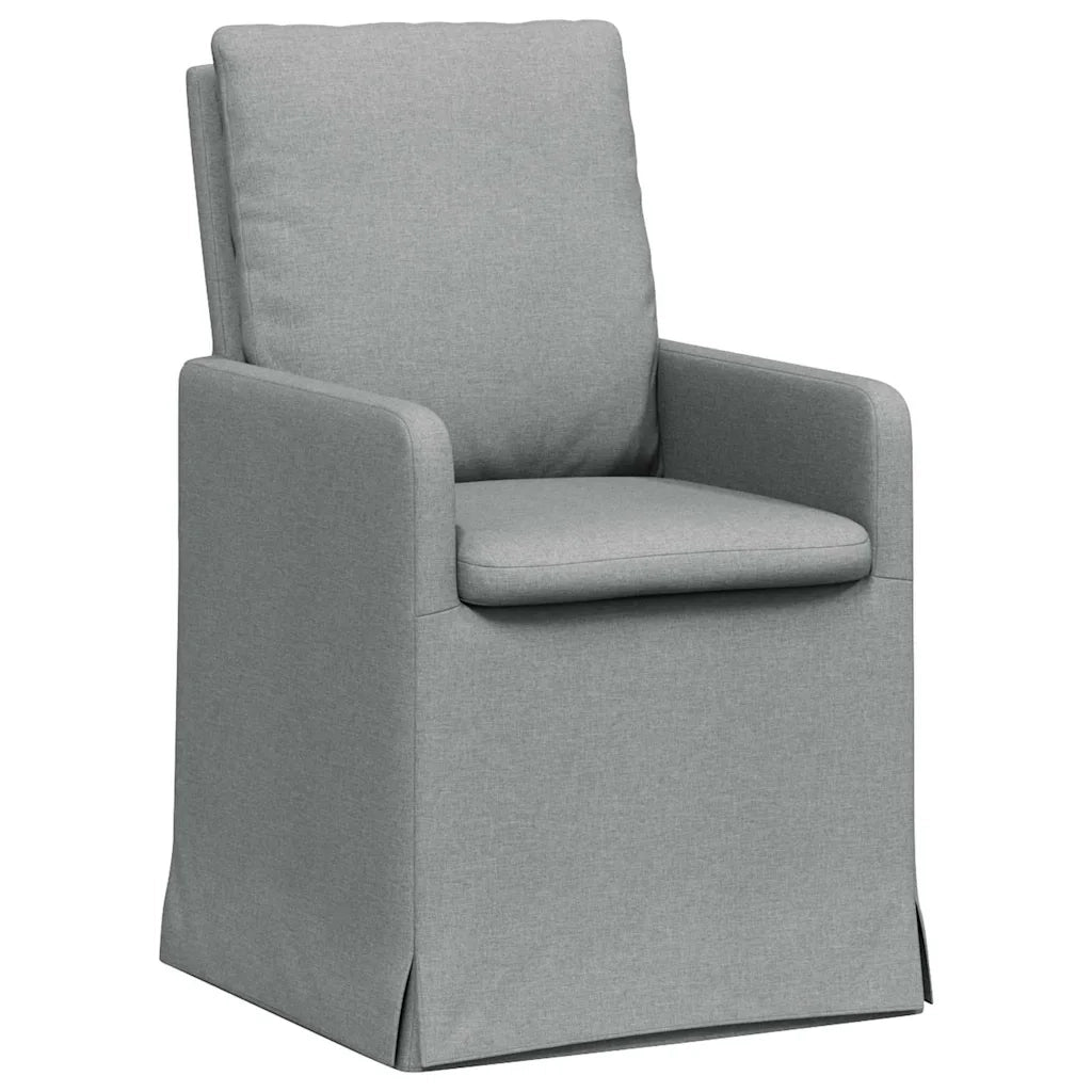 Sedie da pranzo 2 pcs Grigio chiaro 57 x 67 x 98 cm Tessuto