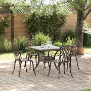 Set di Tavolo da Giardino 5 pcs Bronzo Alluminio pressofuso 3334760