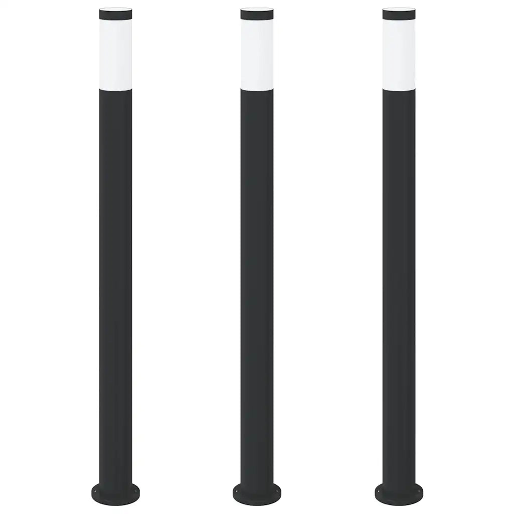 Lampioni a palo 3 pz 110 cm Acciaio Inox IP44 4006028