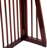 Cancelletto per Cani Regolabile in Legno Massello, con Base Larga e 3 Ante, Ideale per Cani di Piccola/Media Taglia (140-203) x 9,5 x 56 cm, Marrone