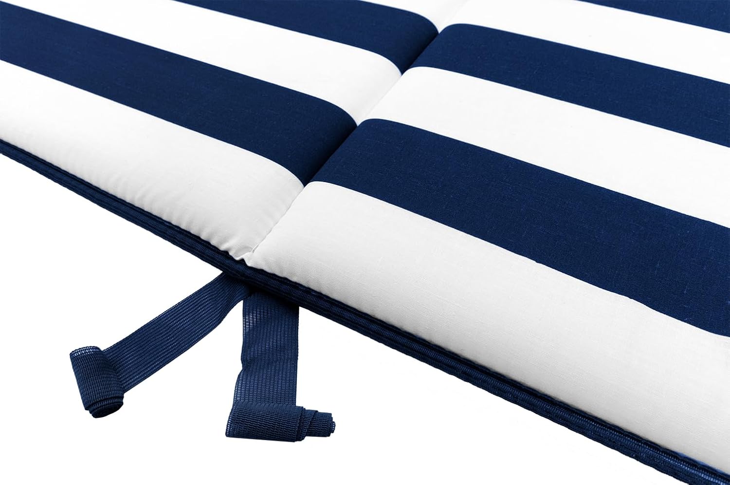 Cuscino Sdraio Poltrona Morbido A Righe Copri Lettino Prendisole Pieghevole Made In Italy Blu