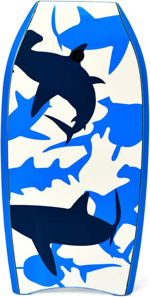 Tavola da Surf in XPE, EPS e HDPE, Tavola Surf Bambini e Adulti, Tavoletta Mare con Leash per Polso, Portata 85 kg, Disponibile in Vari Colori, 104 x 51 x 6 cm (Pesci)