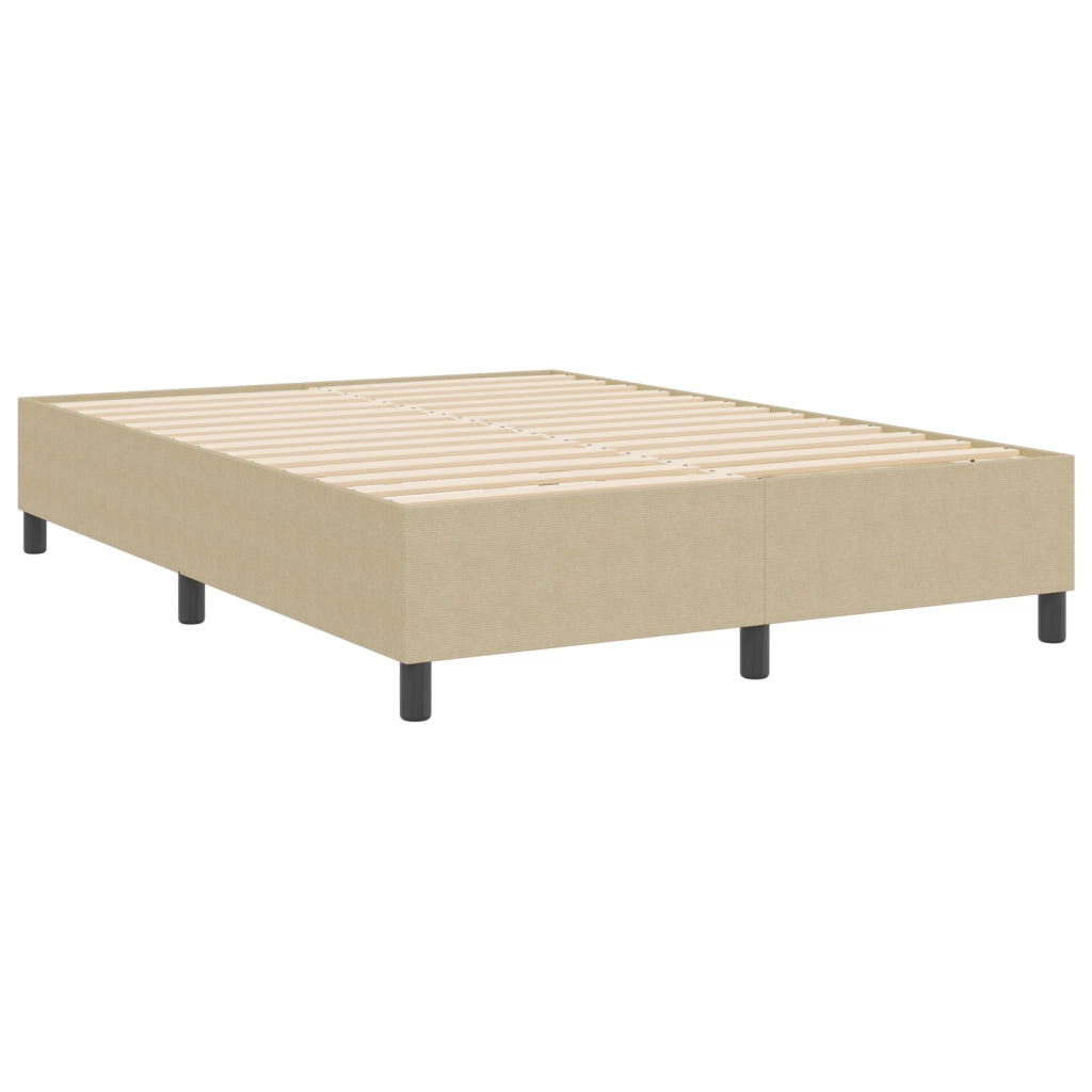 Letto Box Spring Verde Chiaro Grigio 160x200 cm Tessuto a Coste