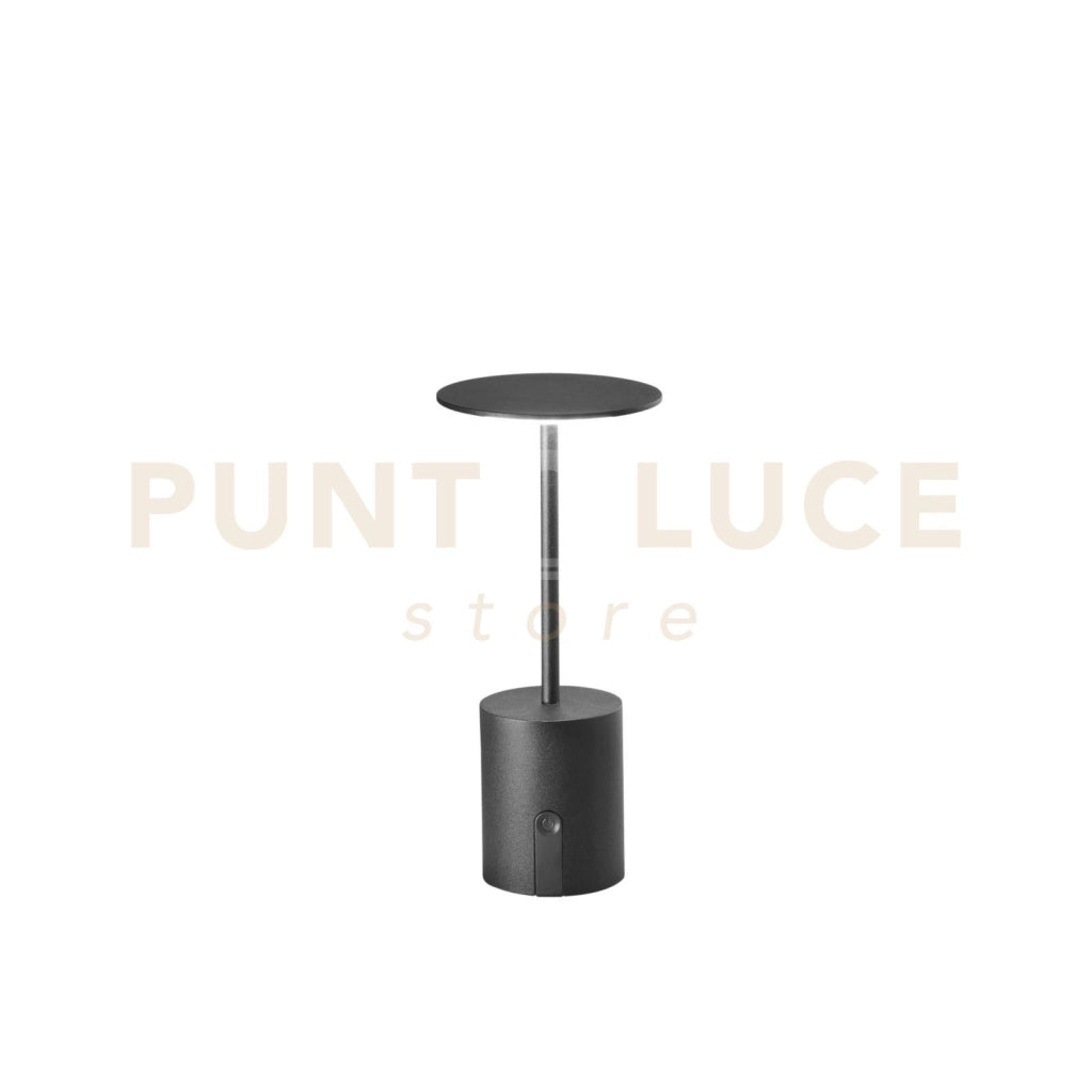 LAMPADA DA TAVOLO RICARICABILE LED LIBERTY NERA 2W 300LM 3000K DIMMERABILE IP44 10X22CM